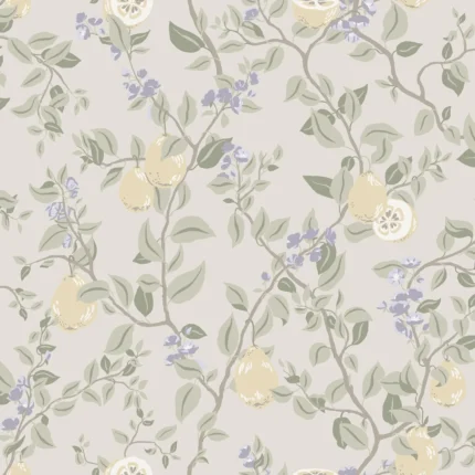 Kvitten Lilac Botanical Wallpaper by Sandberg