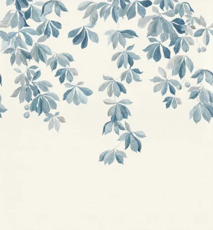 Kastanjen Soft Blue Leaf Mural by Sandberg