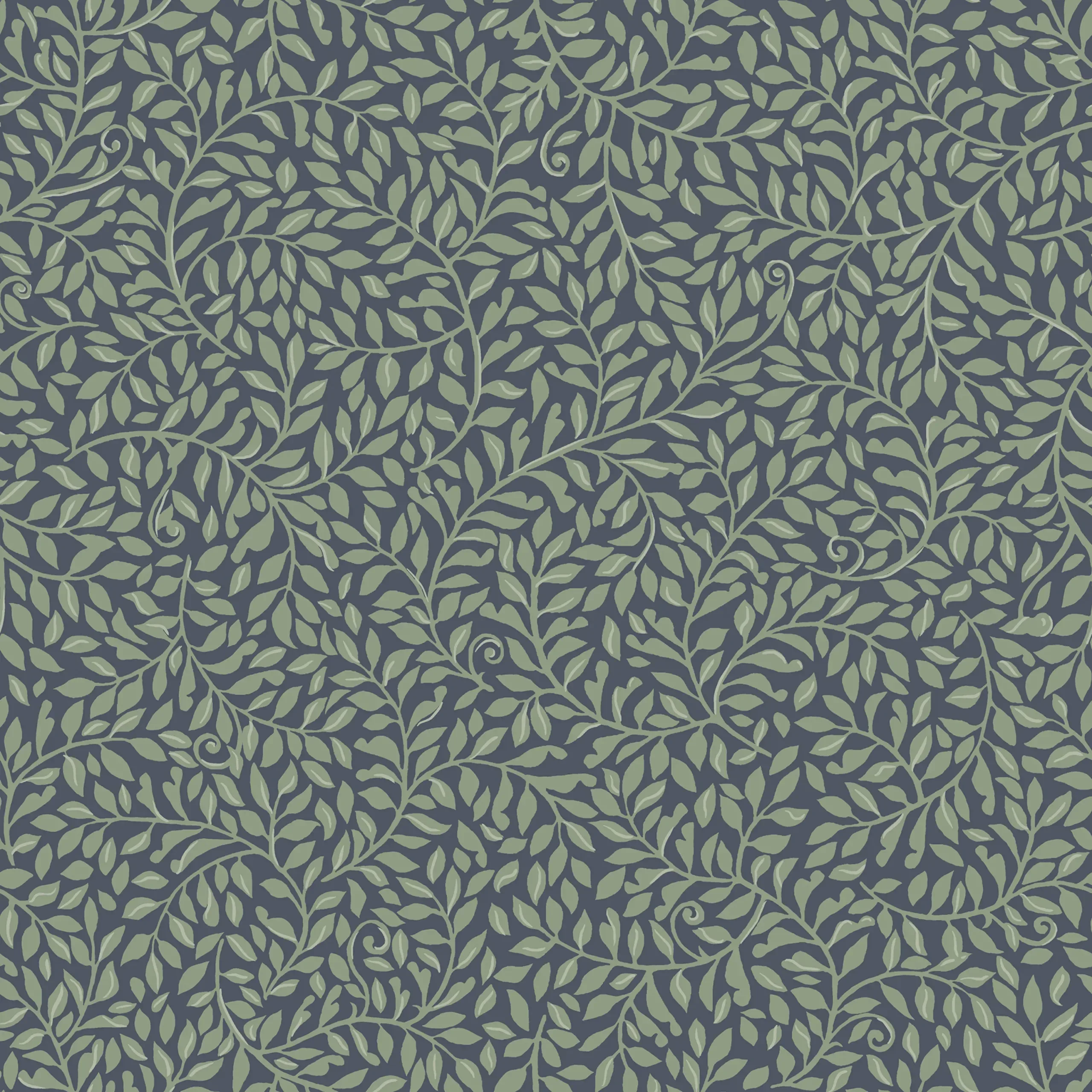 Sigfrid Classic Blue Botanical Wallpaper by Sandberg