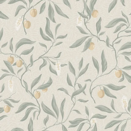 Vinnie Sage Green Botanical Wallpaper by Sandberg