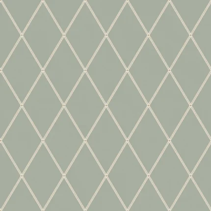 Gabriel. Sage Green Checkered Wallpaper by Sandberg
