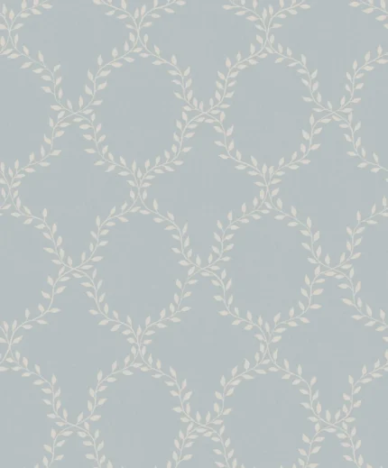 Wilma Misty Blue Botanical Wallpaper by Sandberg