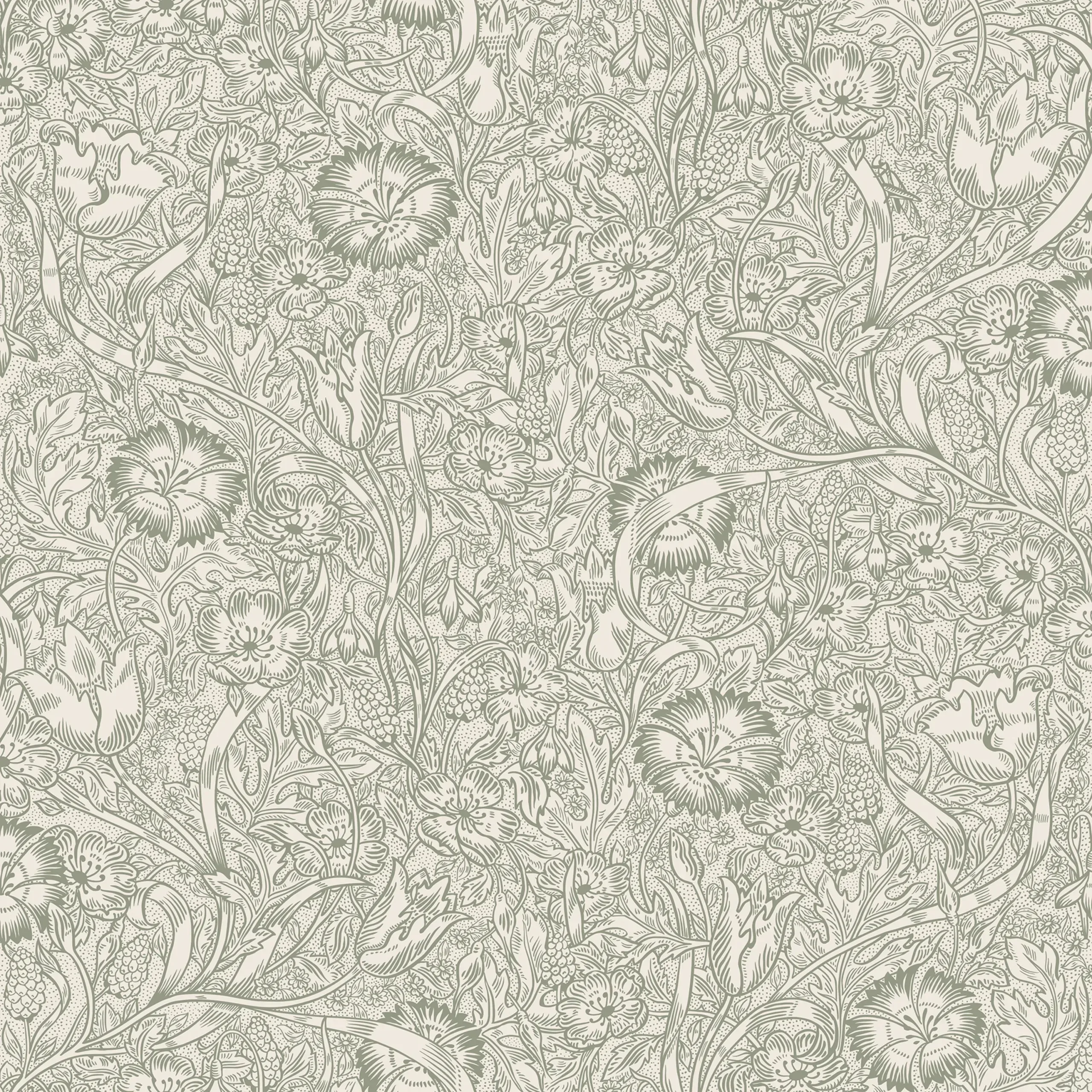 Caroline Moss Green Botanical Wallpaper by Sandberg