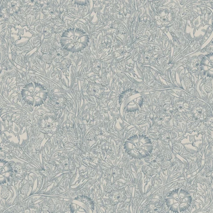 Caroline Indigo Blue Botanical Wallpaper by Sandberg