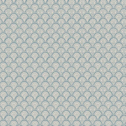 Beata Misty Blue Small Pattern Wallpaper by Sandberg
