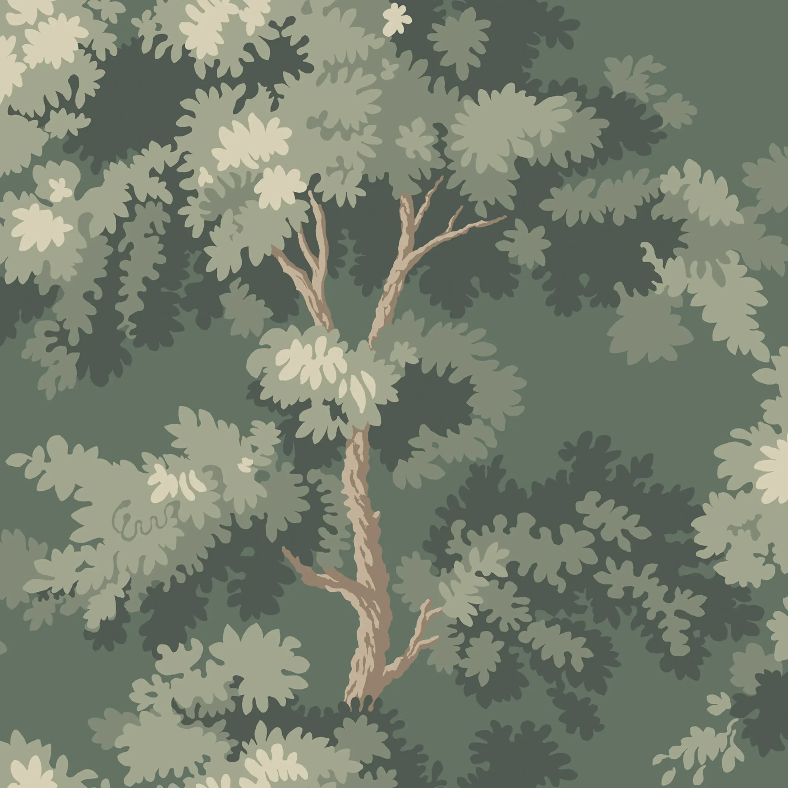 Raphael Moss Green Botanical Wallpaper by Sandberg