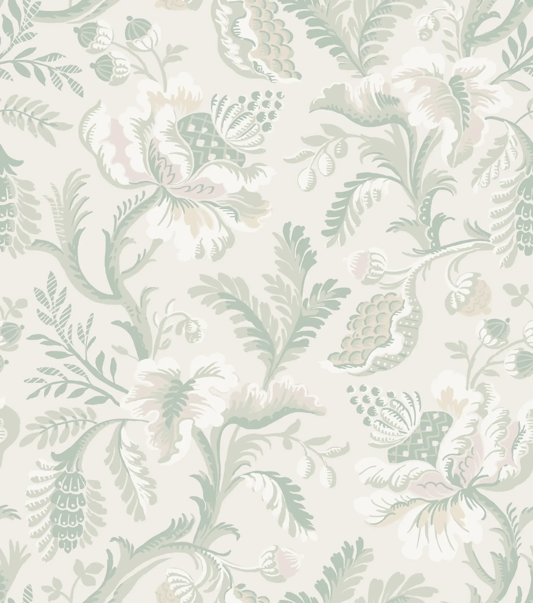 Daphne Pastel Floral Wallpaper by Sandberg