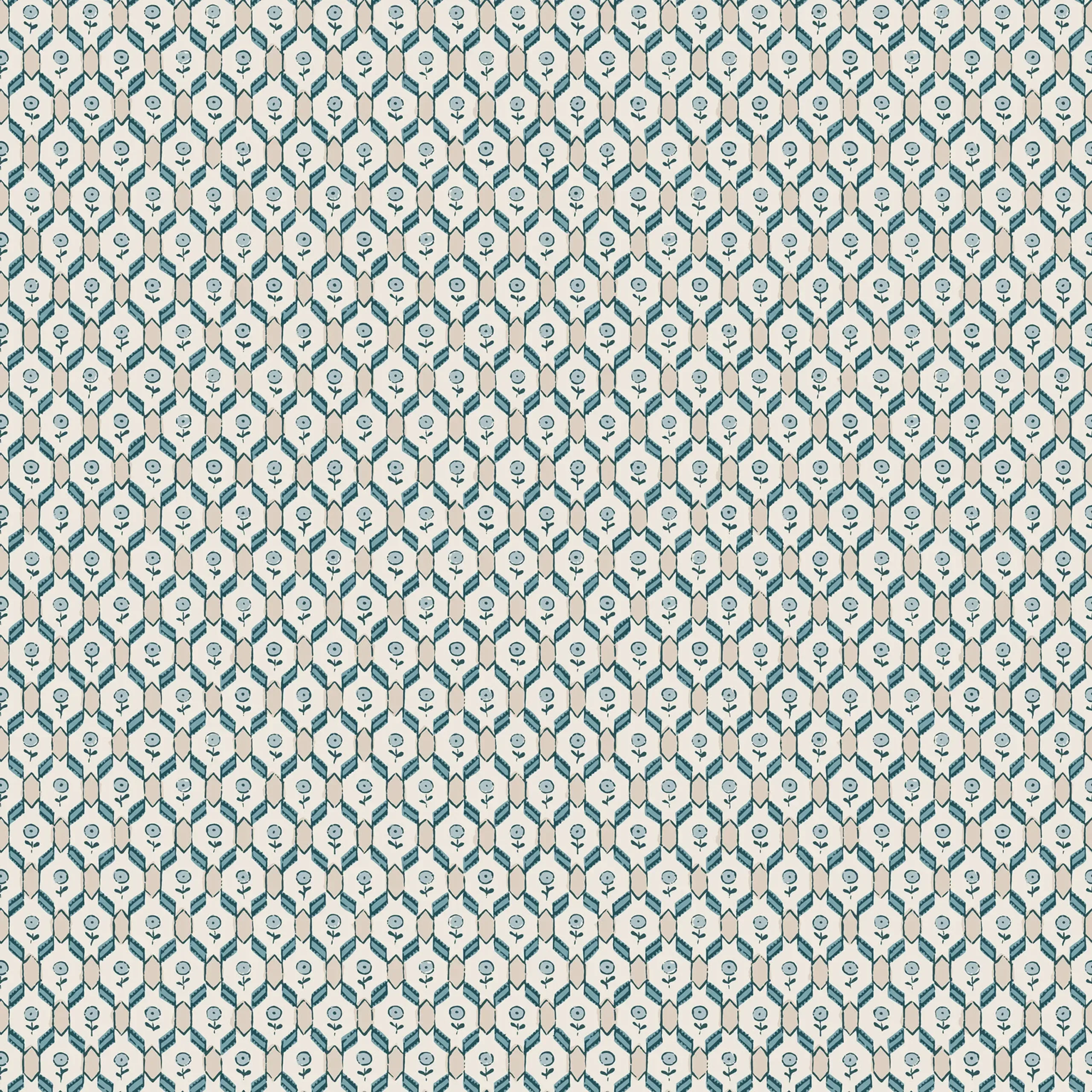 Hugo Misty Blue Small Pattern Wallpaper by Sandberg