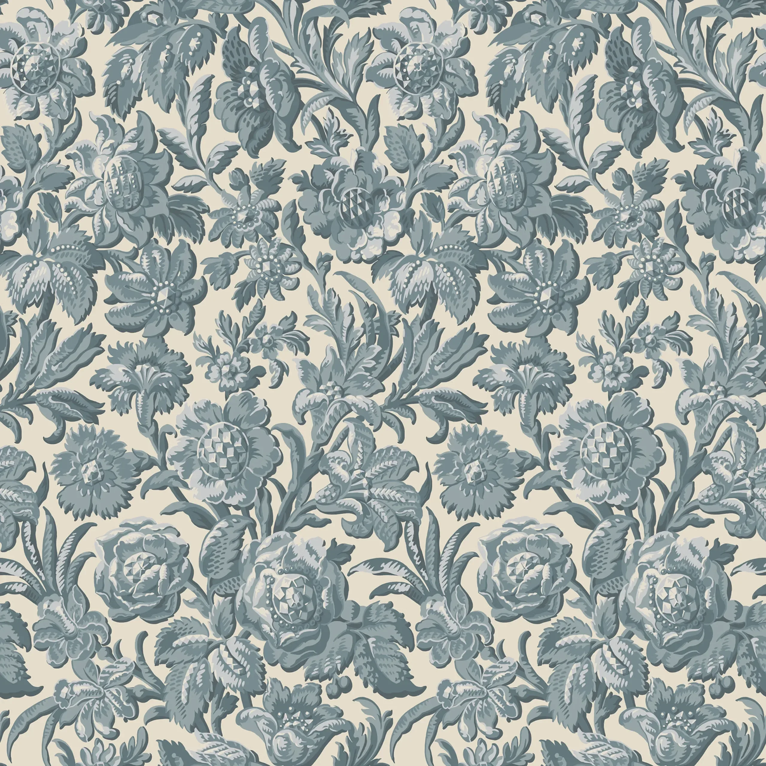 Valentin Misty Blue Floral Wallpaper by Sandberg