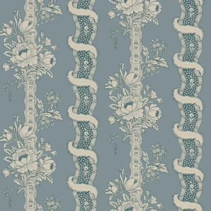 Alexandra Misty Blue Stripe Wallpaper by Sandberg
