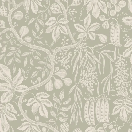 Fig Garden Garden Green Botanical Wallpaper by Sandberg