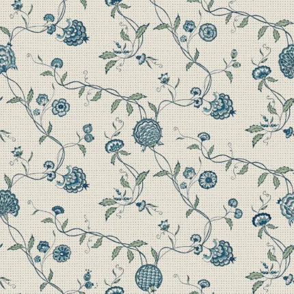 Adelaide Blue Floral Wallpaper by Sandberg