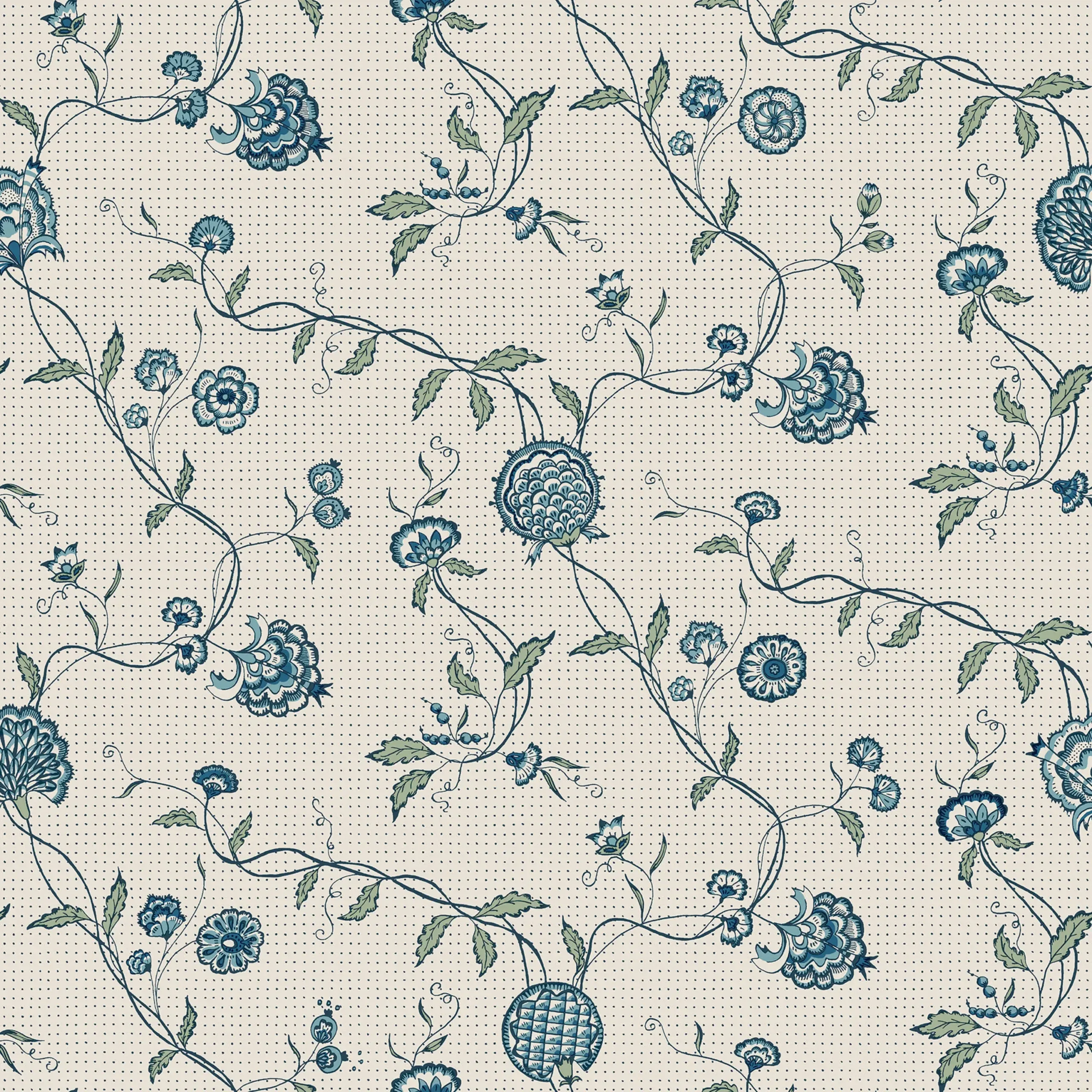 Adelaide Blue Floral Wallpaper by Sandberg