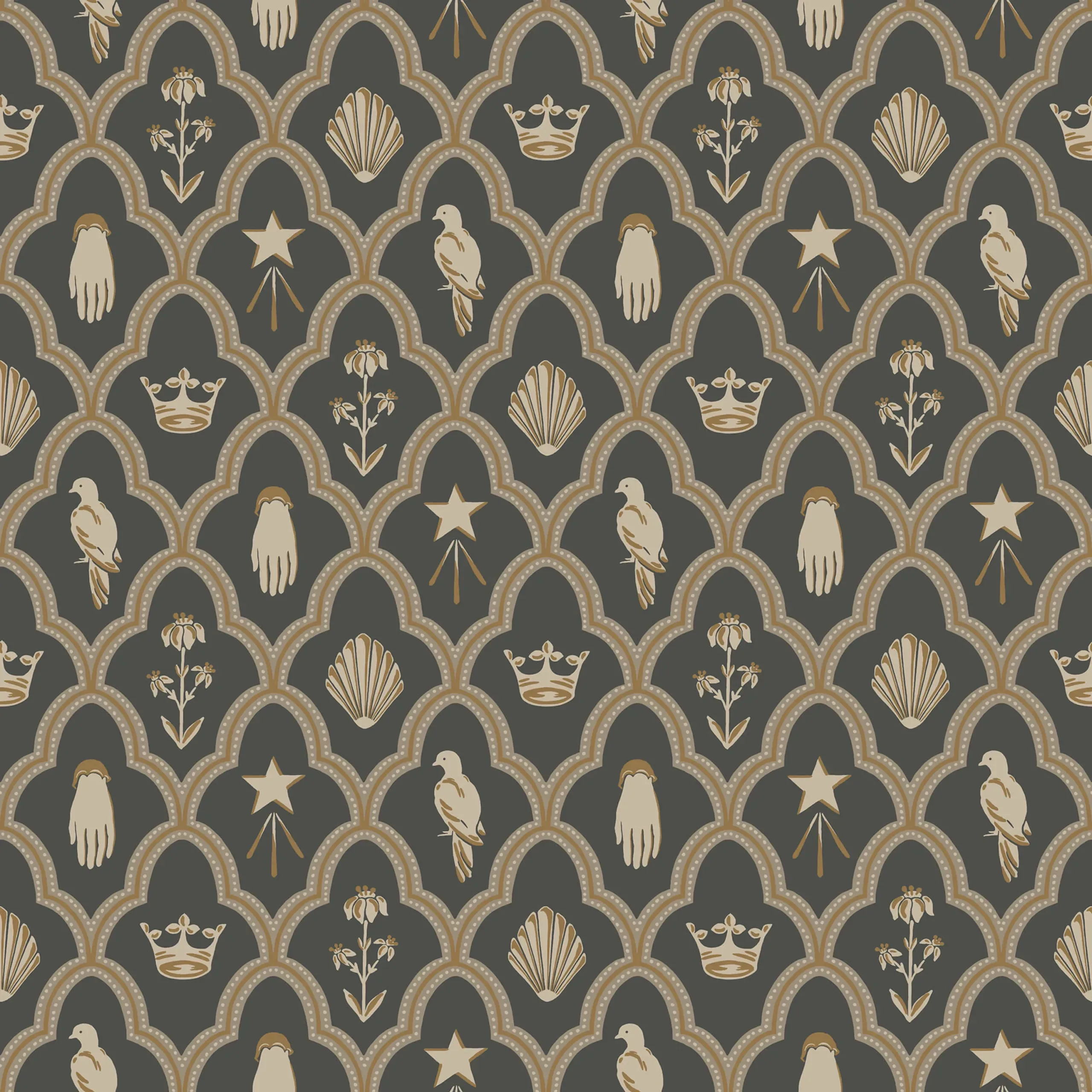 Turtledove Barn Charcoal Checkered Wallpaper by Sandberg Turtledove Barn Charcoal Checkered Wallpaper by Sandberg