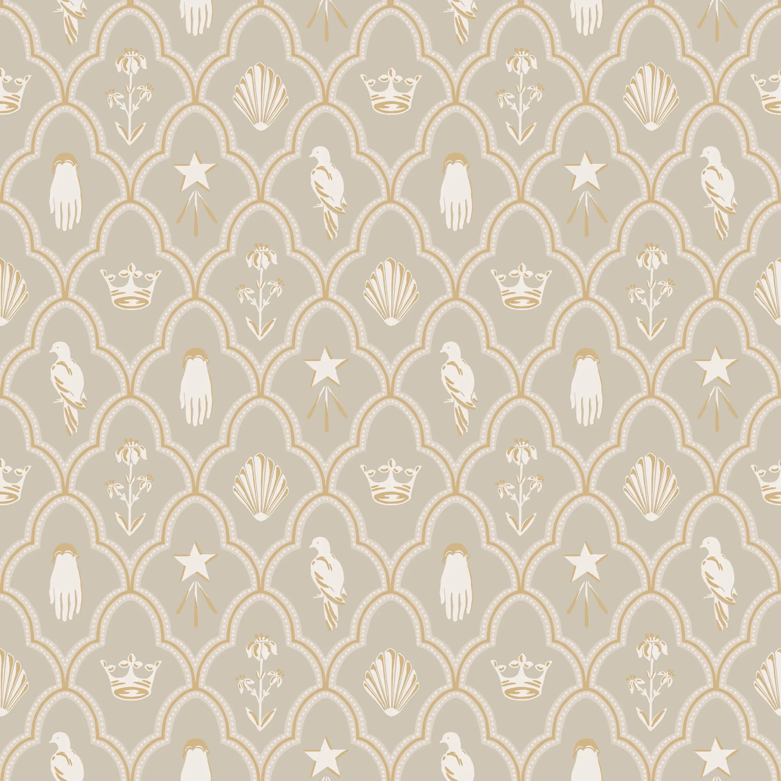 Turtledove Barn Gray Checkered Wallpaper by Sandberg