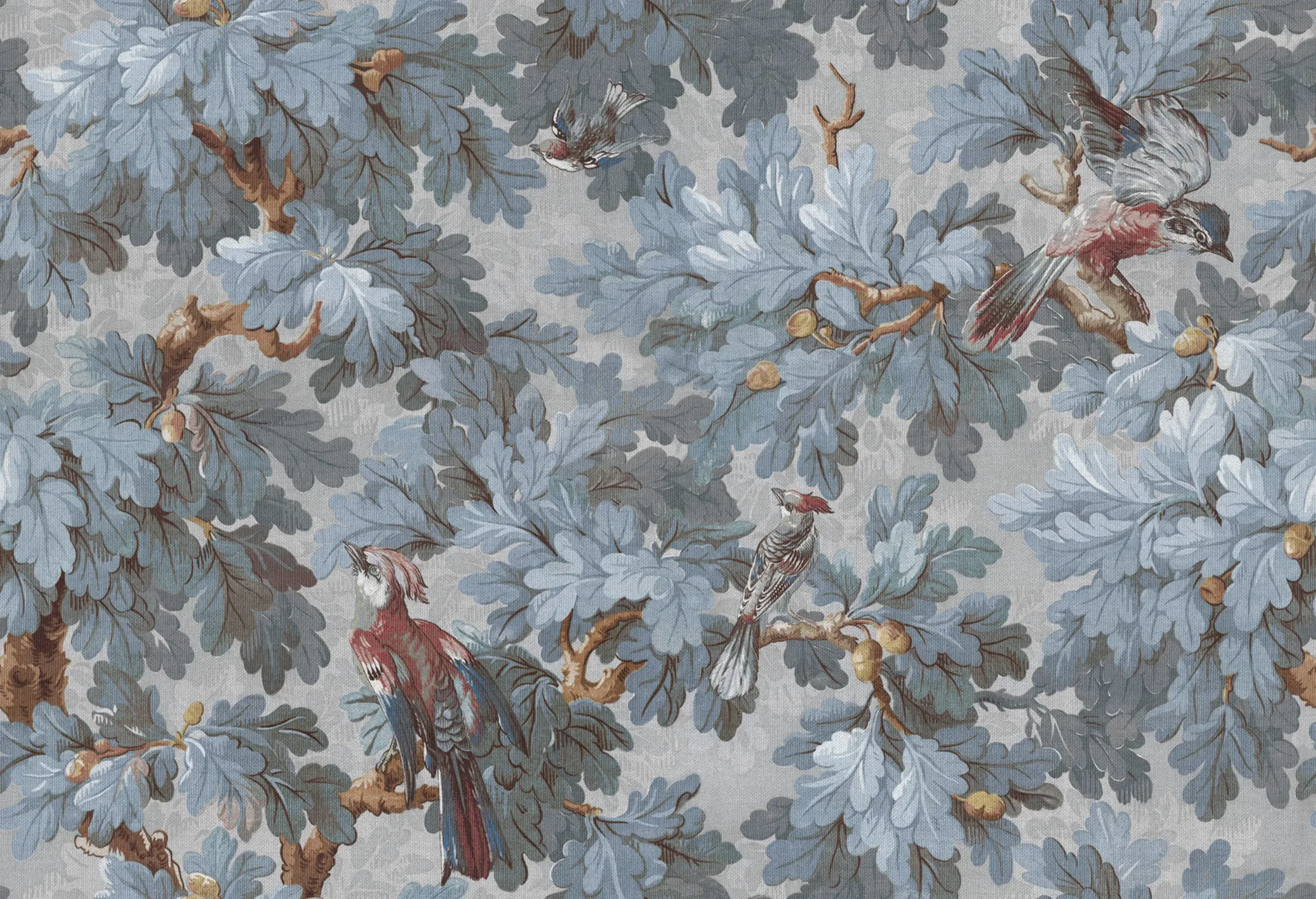 Benjamin Misty Blue Botanical Mural by Sandberg