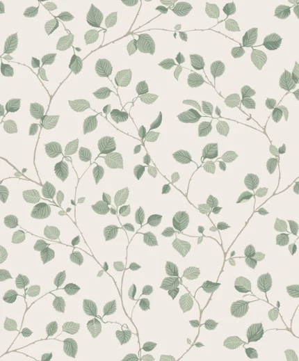 Bokskog Garden Green Botanical Wallpaper by Sandberg