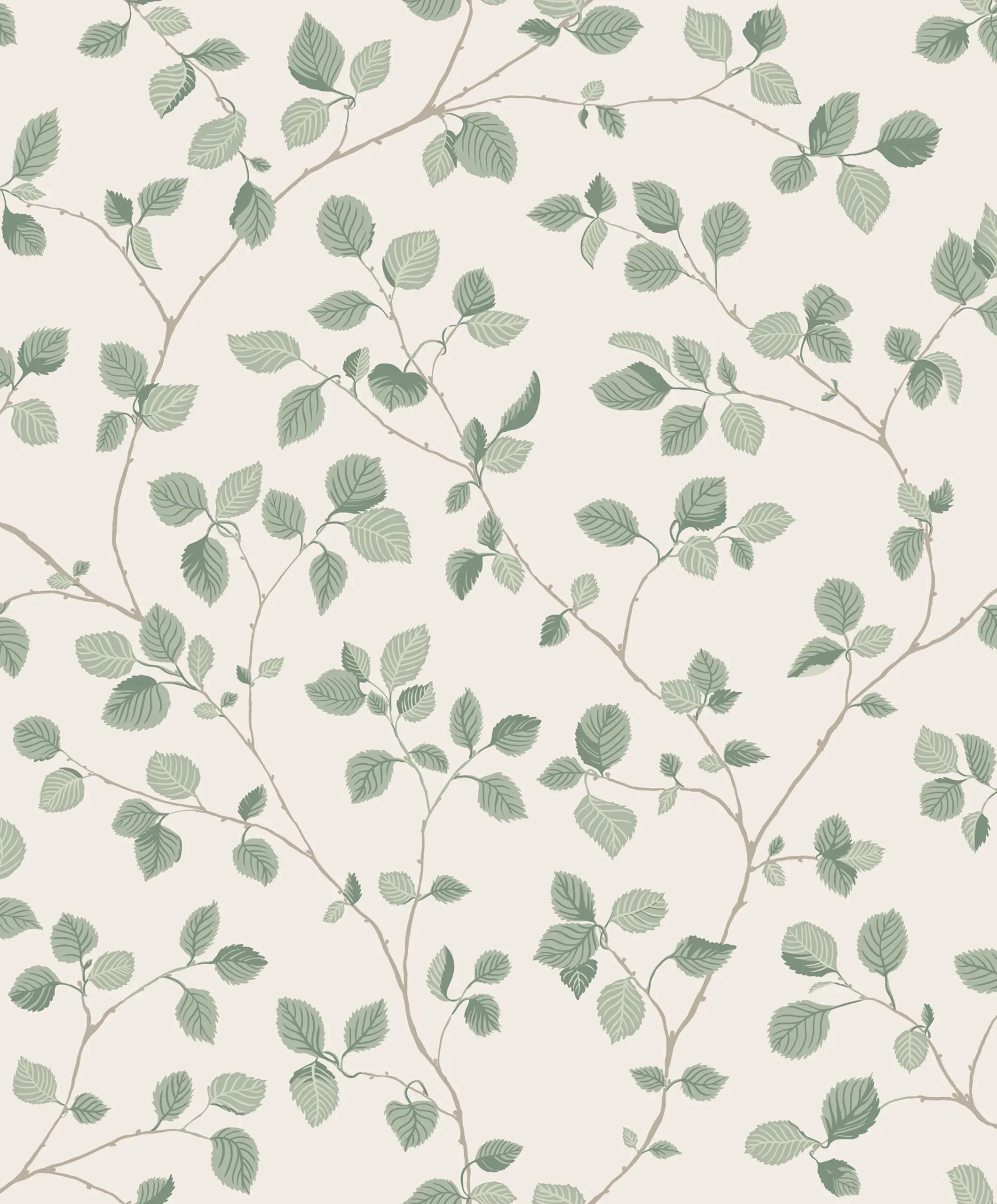Bokskog Garden Green Botanical Wallpaper by Sandberg