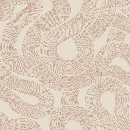 Zen Terracotta Large Pattern Wallpaper by Sandberg
