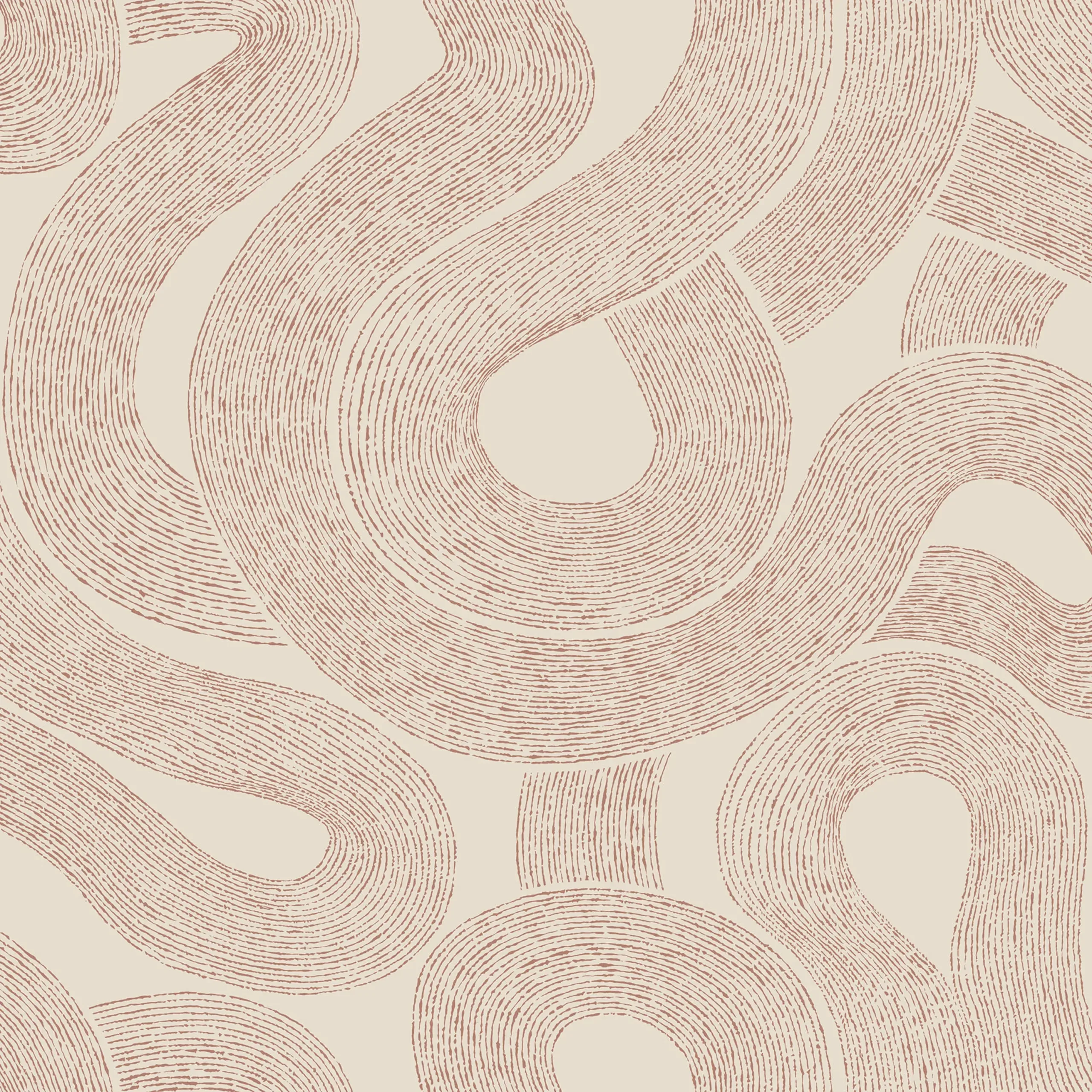 Zen Terracotta Large Pattern Wallpaper by Sandberg