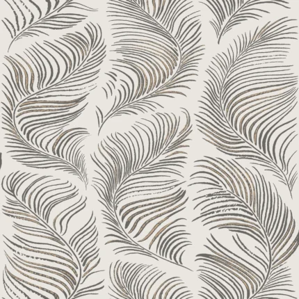 Grace Graphite Botanical Wallpaper by Sandberg