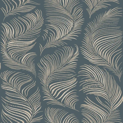 Grace Midnight Blue Botanical Wallpaper by Sandberg