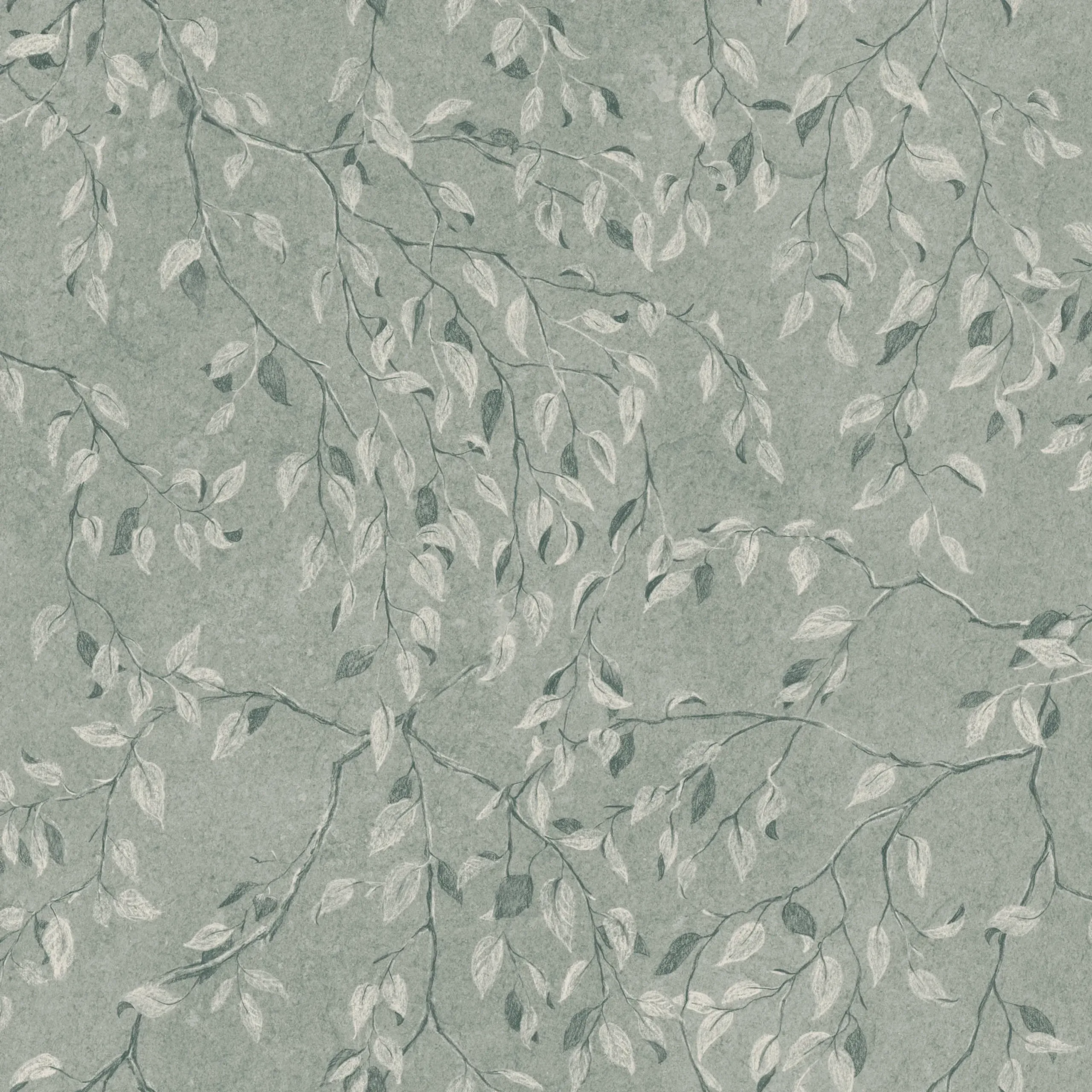 Lise Forest Green Botanical Wallpaper by Sandberg