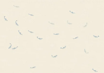 Hav Misty Blue Small Pattern Mural by Sandberg