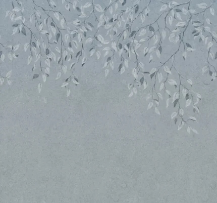 Liselund Misty Blue Botanical Mural by Sandberg Mons Klint Wallpaper S10356
