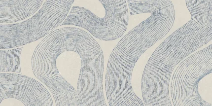 Zen Indigo Blue Large Pattern Mural by Sandberg