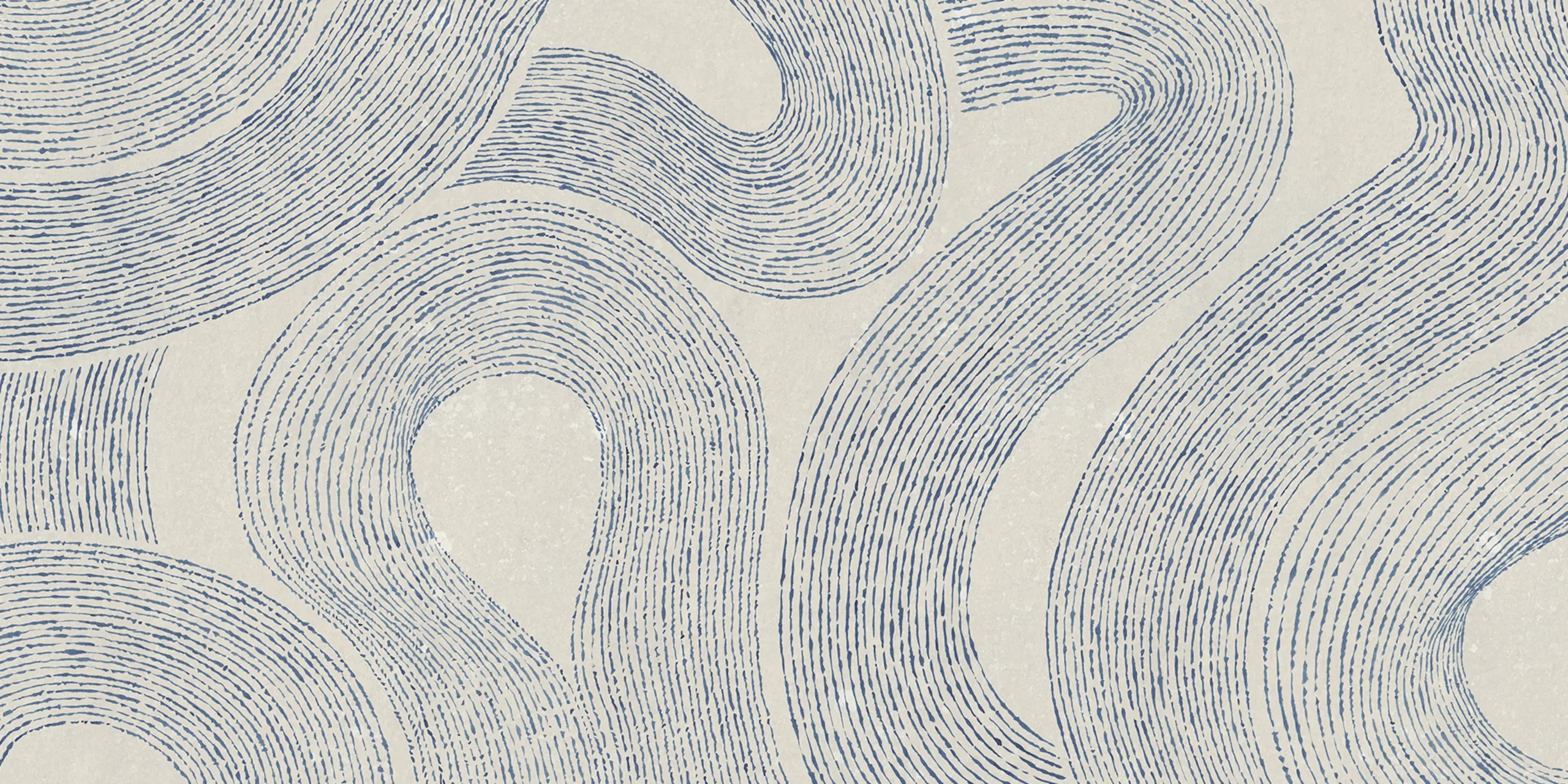 Zen Indigo Blue Large Pattern Mural by Sandberg