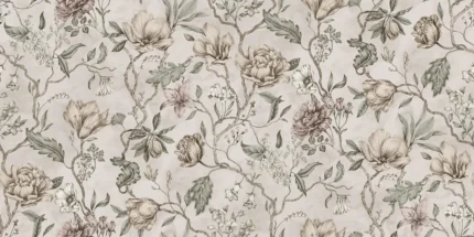 Belinda Pastel Floral Mural by Sandberg