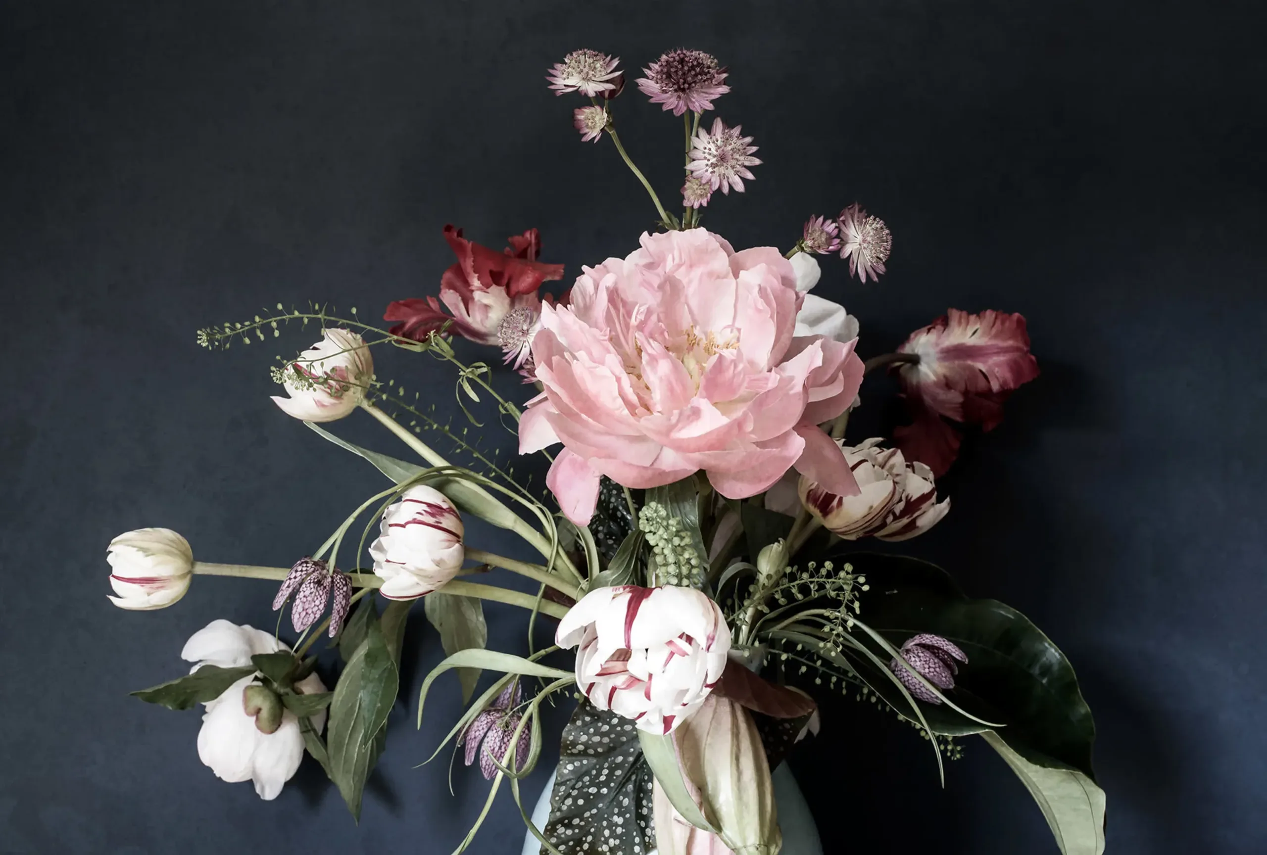 Julie Dark Floral Mural by Sandberg