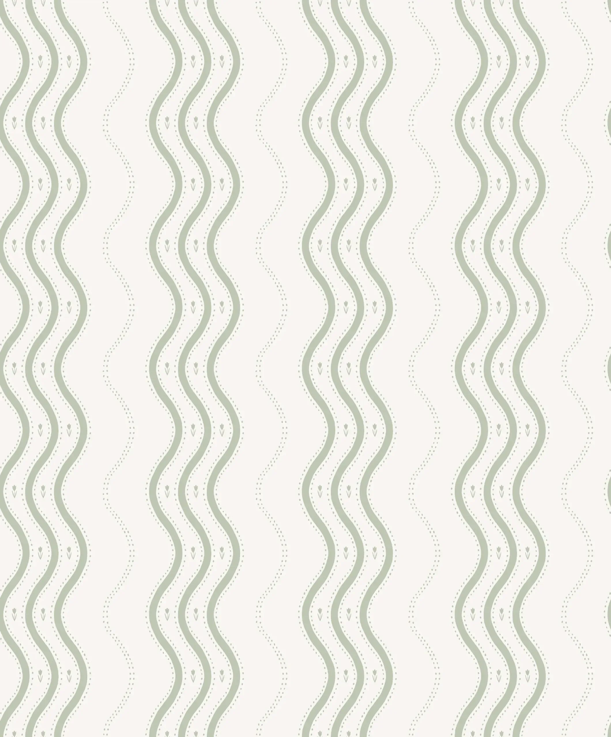 Ben Garden Green Stripe Wallpaper by Sandberg