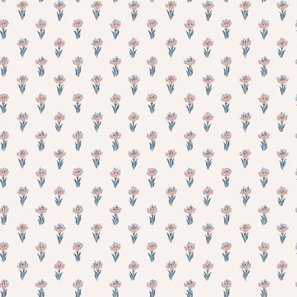 Betty Blue Floral Wallpaper by Sandberg