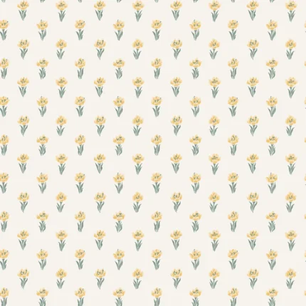 Betty Yellow Floral Wallpaper by Sandberg
