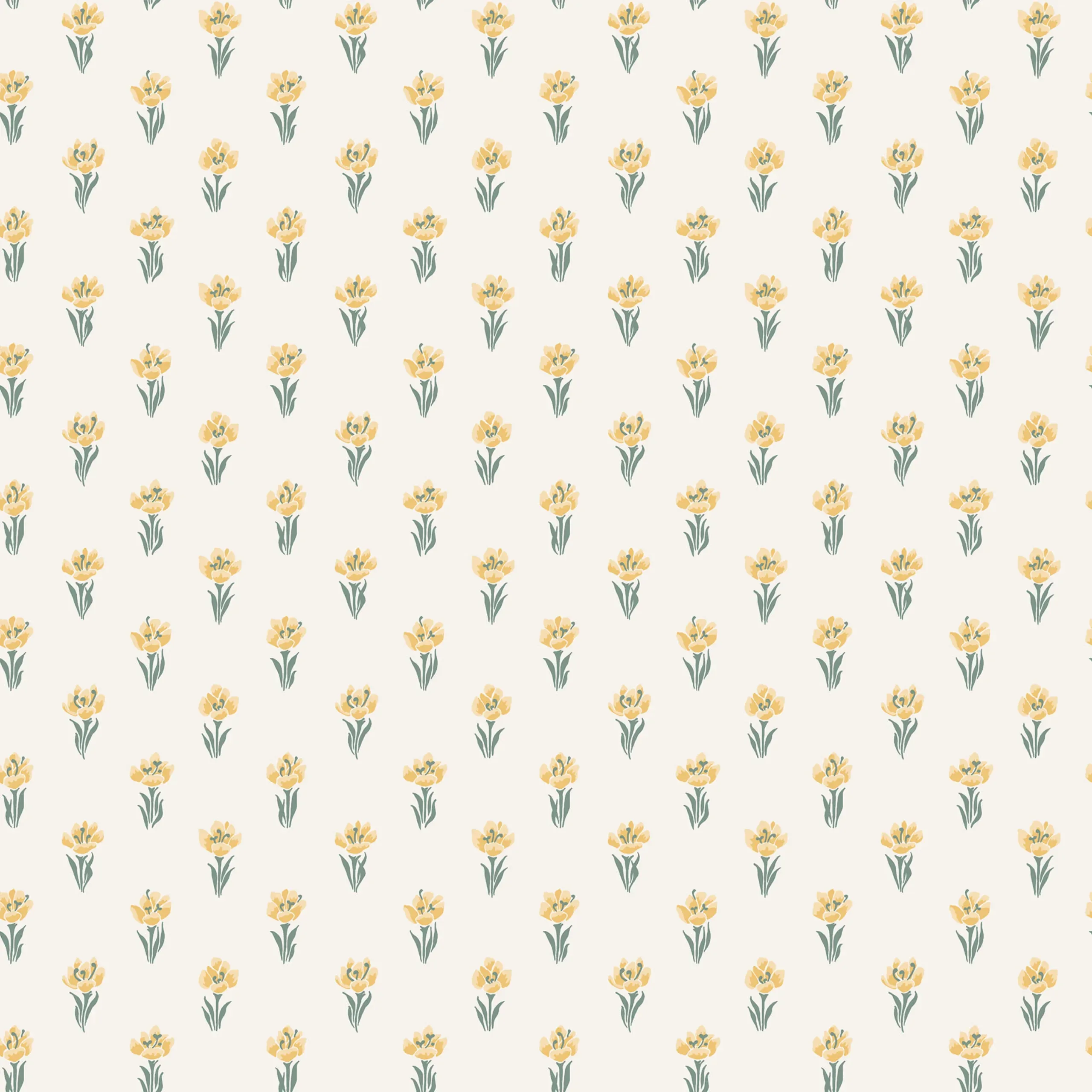 Betty Yellow Floral Wallpaper by Sandberg