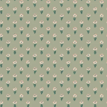 Betty Green Floral Wallpaper by Sandberg