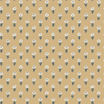 Betty Honey Floral Wallpaper by Sandberg