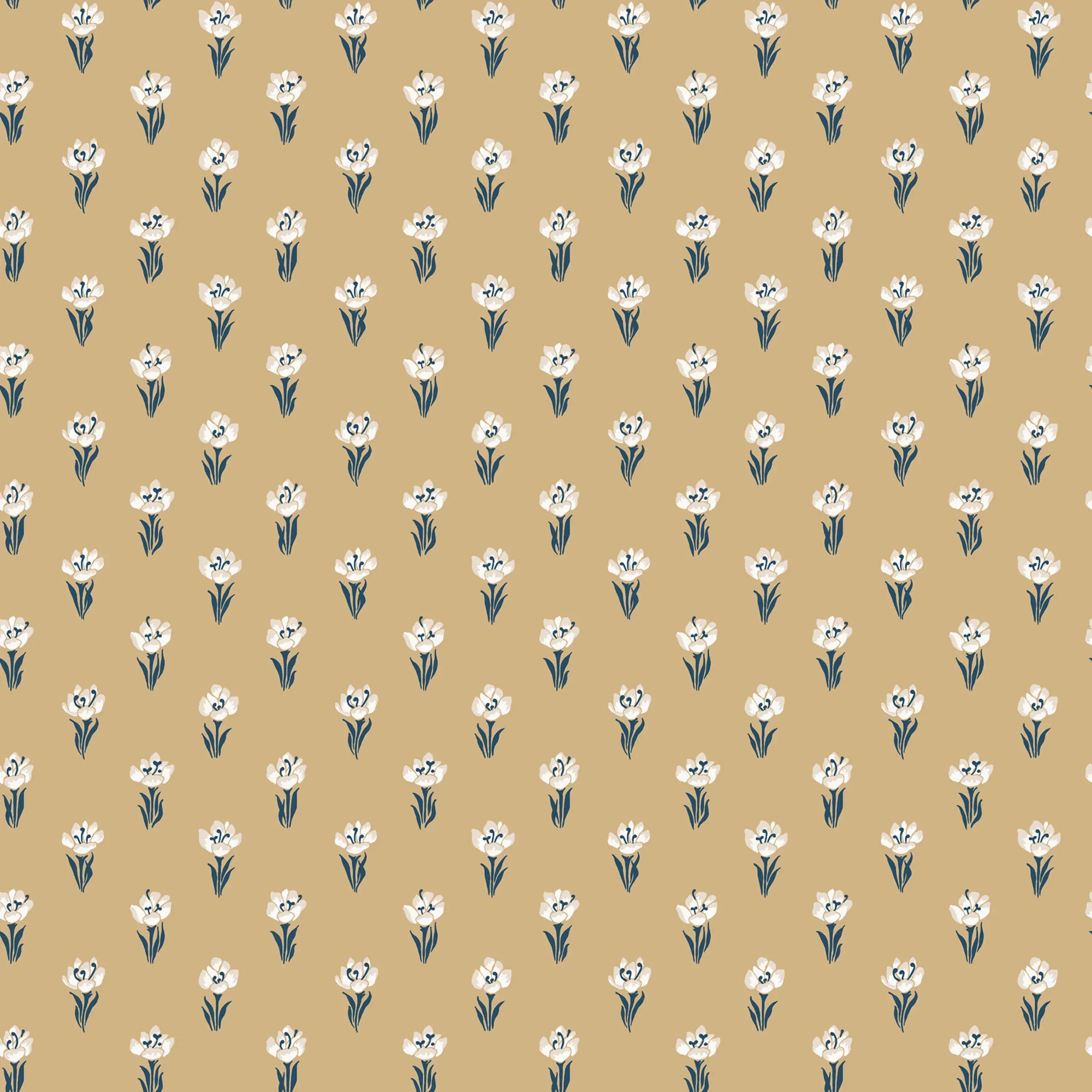 Betty Honey Floral Wallpaper by Sandberg