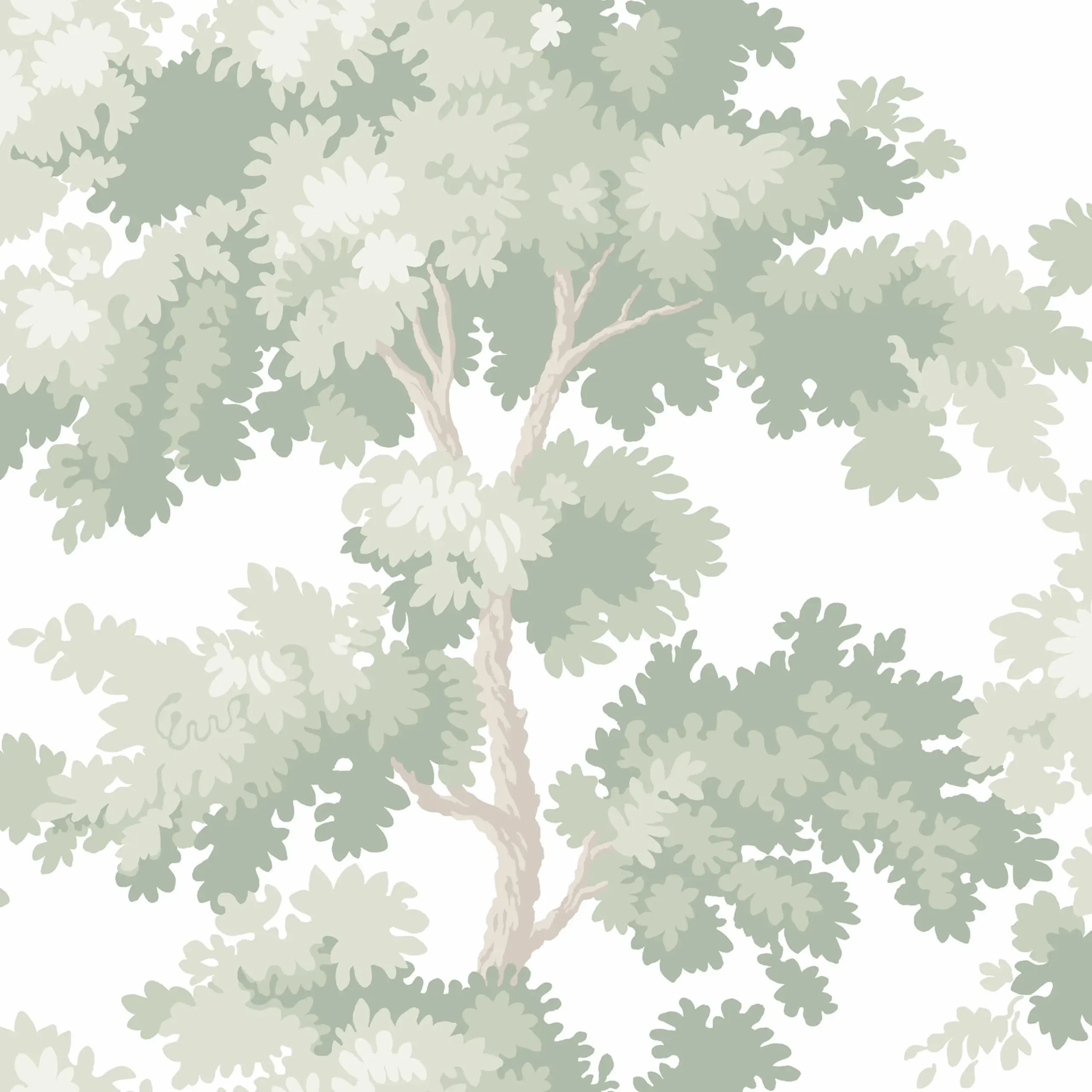 Raphael Light Green Botanical Wallpaper by Sandberg
