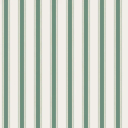 Gustav Green Stripe Wallpaper by Sandberg