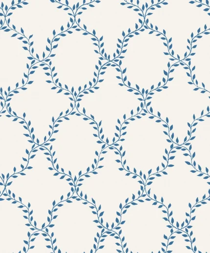 Wilma Blue Botanical Wallpaper by Sandberg