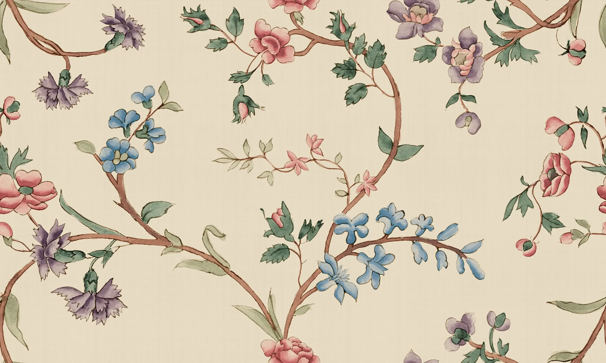 Clara Colorful Floral Mural by Sandberg