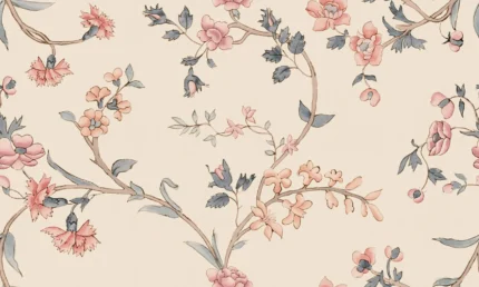 Clara Pastel Floral Mural by Sandberg