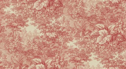 Forest Toile Red Botanical Mural by Sandberg