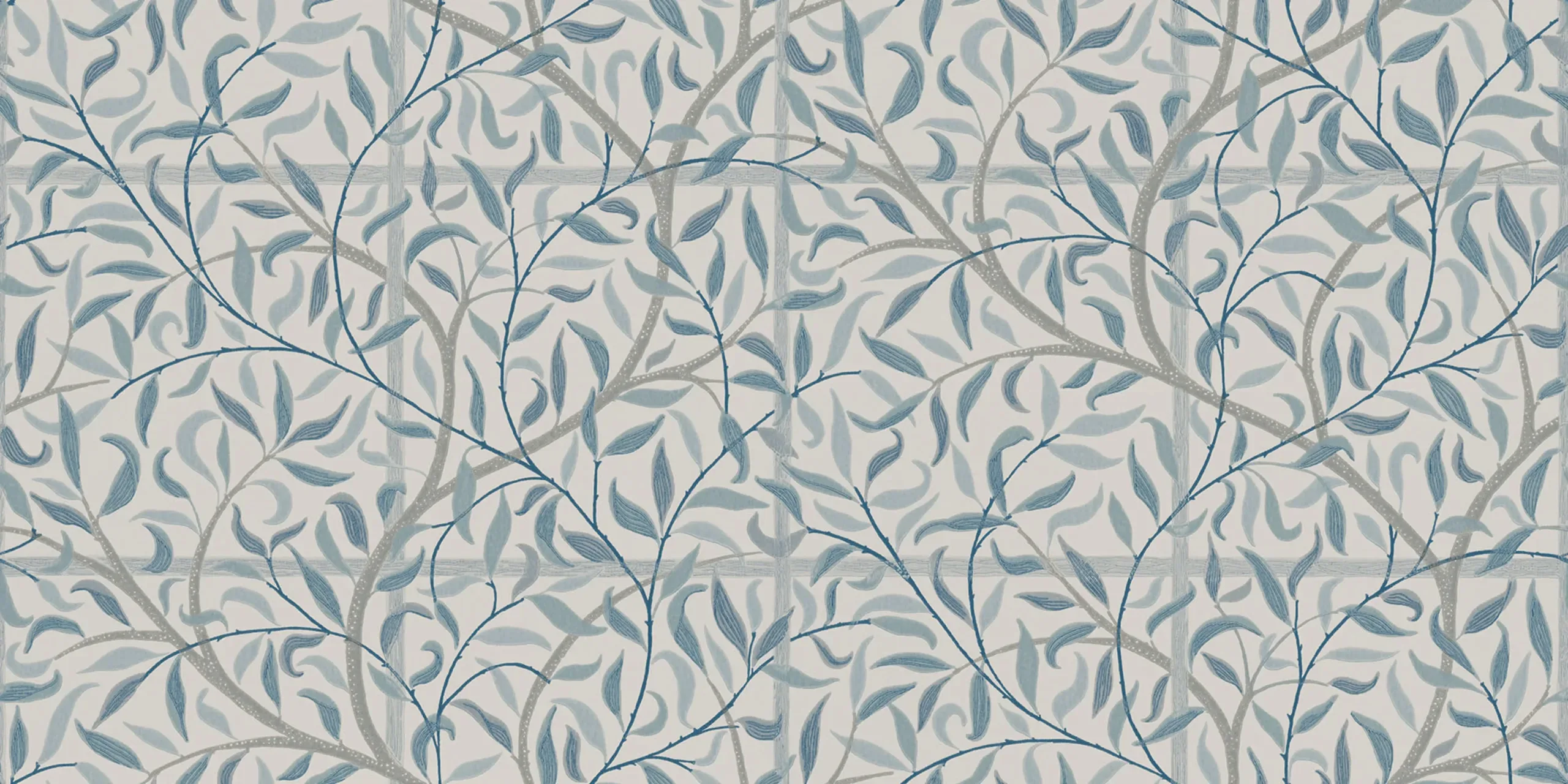 Emmie Misty Blue Botanical Mural by Sandberg