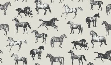 Colette Graphite Small Pattern Mural by Sandberg