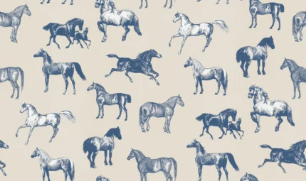 Colette Blue Small Pattern Mural by Sandberg