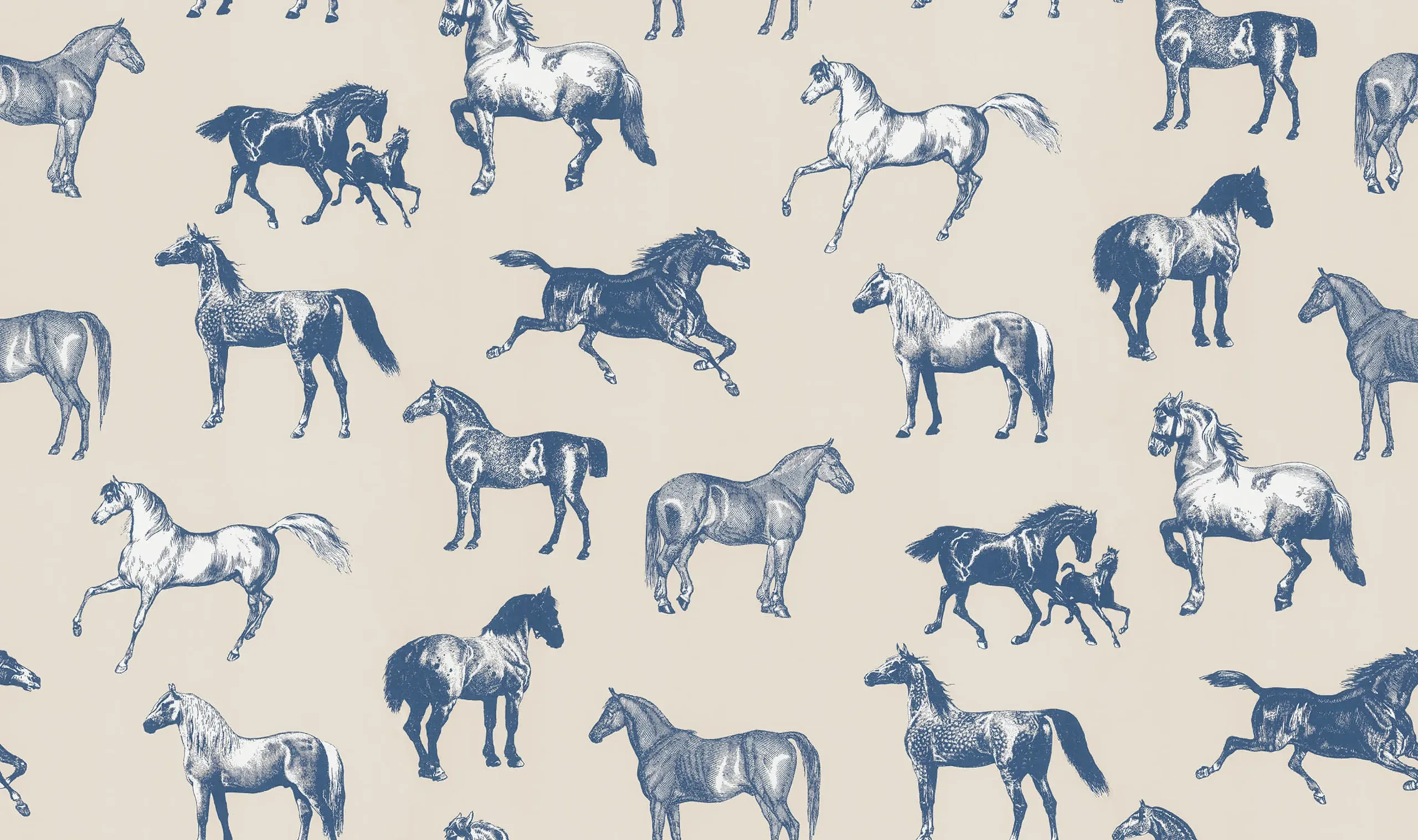 Colette Blue Small Pattern Mural by Sandberg